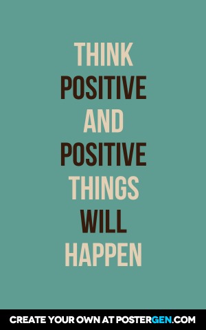 Think Positive Print - Motivational Posters - Posters - PosterGen.com